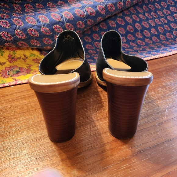 J Crew Navy Leather Slide Sandals - Picture 8 of 9